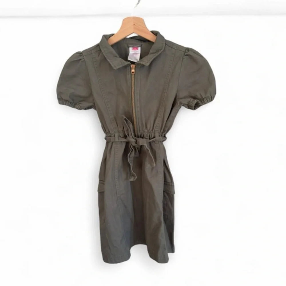 Vince Camuto Vince Camuto girls' army green utility dress 12